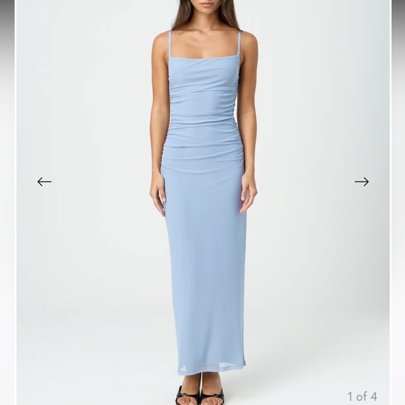 Glassons ruched maxi dress brown - Picture 1 of 3